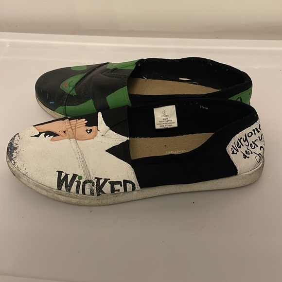 Hand painted Wicked Slip Ons - Picture 2 of 5